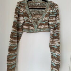 For Love And Lemons Brown and White Cardigan